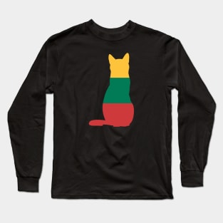 Lithuania Cat Flag Long Sleeve T-Shirt